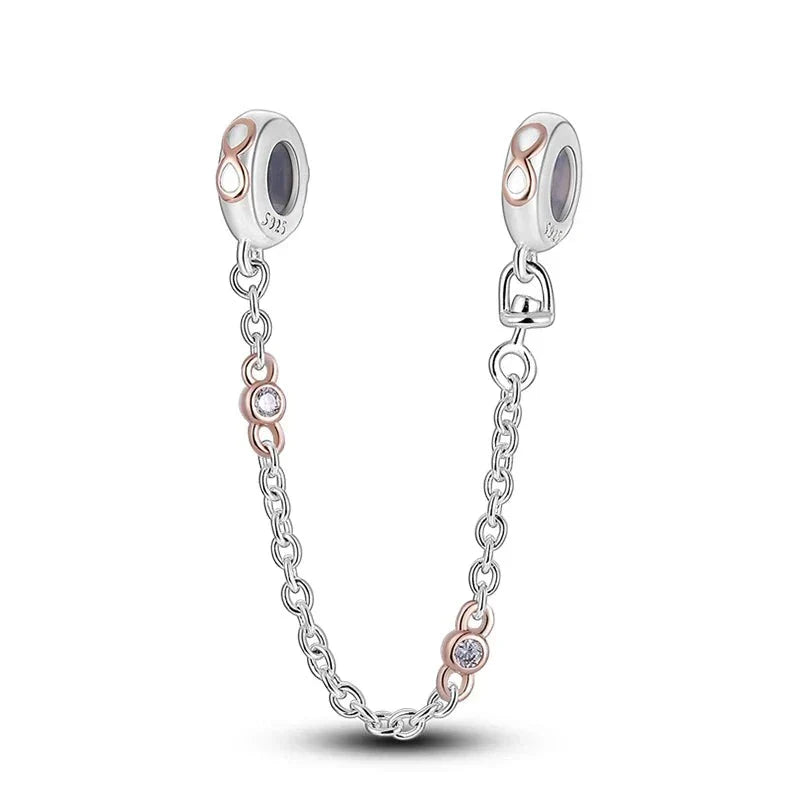 Cadena de seguridad Infinito rosa